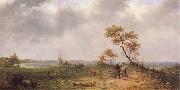 Martin Johnson Heade Zwei Jager in einer Landschaft oil painting artist